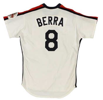 1986 Yogi Berra Game Used and Signed Houston Astros Home Coaches Jersey (MEARS A-10)
